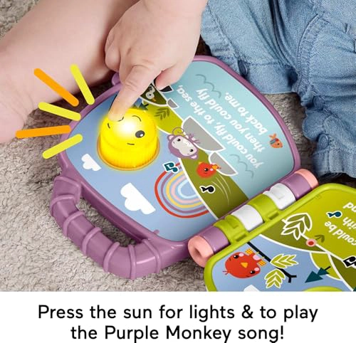 FISHERPRICE JUGUETE PARA BEBE S PURPLE MONKEY MUSICAL STORYBOOK CON LUCES Y SONIDOS PARA BEBE S - 3