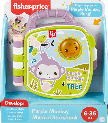 FISHERPRICE JUGUETE PARA BEBE S PURPLE MONKEY MUSICAL STORYBOOK CON LUCES Y SONIDOS PARA BEBE S - 6