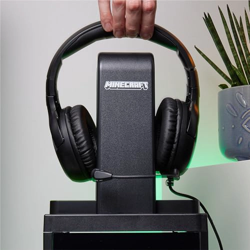 NUMSKULL OFFICIAL MINECRAFT LED LIGHT GAMING LOCKER CONTROLLER HOLDER HEADSET STAND FOR PS4PS5 XBOX - 5
