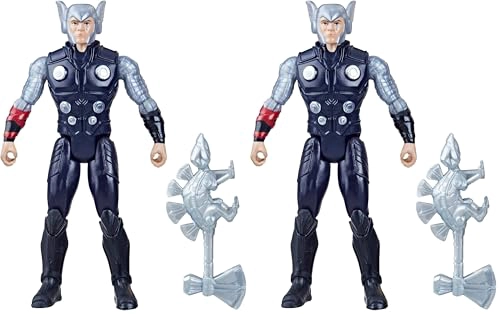 MARVEL MECASAURIOS DE ATAQUE MECANICOS FIGURA DE ACCION DE THOR DE 4 PULGADAS CON ACCESORIO DE ARMA - 1