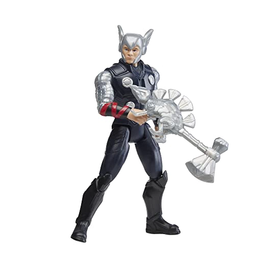 MARVEL MECASAURIOS DE ATAQUE MECANICOS FIGURA DE ACCION DE THOR DE 4 PULGADAS CON ACCESORIO DE ARMA - 2