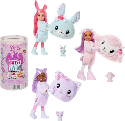 BARBIE CUTIE REVEAL CUDDLY SERIES CHELSEA MUÑECAS PEQUEÑAS Y ACCESORIOS CON 6 SORPRESAS INCLUYENDO - 1