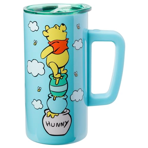 SILVER BUFFALO DISNEY WINNIE THE POOH HUNNY TAZA DE VIAJE DE ACERO INOXIDABLE DE DOBLE PARED - 1