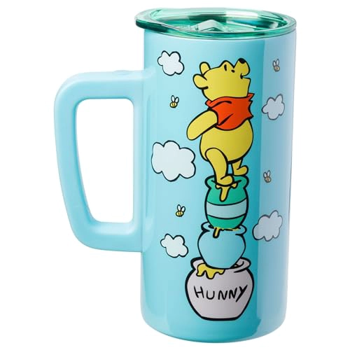 SILVER BUFFALO DISNEY WINNIE THE POOH HUNNY TAZA DE VIAJE DE ACERO INOXIDABLE DE DOBLE PARED - 2