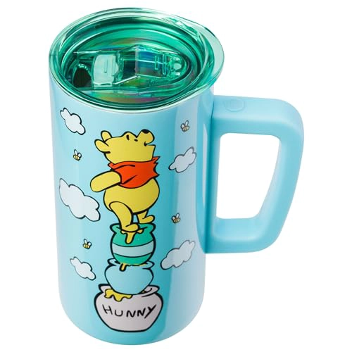 SILVER BUFFALO DISNEY WINNIE THE POOH HUNNY TAZA DE VIAJE DE ACERO INOXIDABLE DE DOBLE PARED - 3