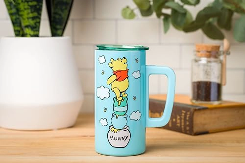 SILVER BUFFALO DISNEY WINNIE THE POOH HUNNY TAZA DE VIAJE DE ACERO INOXIDABLE DE DOBLE PARED - 6