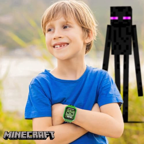 MINECRAFT RELOJ INTELIGENTE PARA NIÑOS RELOJ INTERACTIVO CON PANTALLA LED CON 10 CARAS DE RELOJ - 5