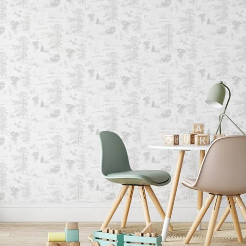 ROOMMATES DISNEY WINNIE THE POOH RMK12623RL PAPEL TAPIZ PARA DESPEGAR Y PEGAR COLOR GRIS - 2