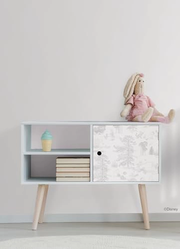ROOMMATES DISNEY WINNIE THE POOH RMK12623RL PAPEL TAPIZ PARA DESPEGAR Y PEGAR COLOR GRIS - 4