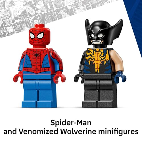 LEGO MARVEL COCHE DE SPIDERMAN VS LOBEZNO VENOMIZADO JUGUETE DE CONSTRUCCION PARA NIÑOS Y NIÑAS - 5