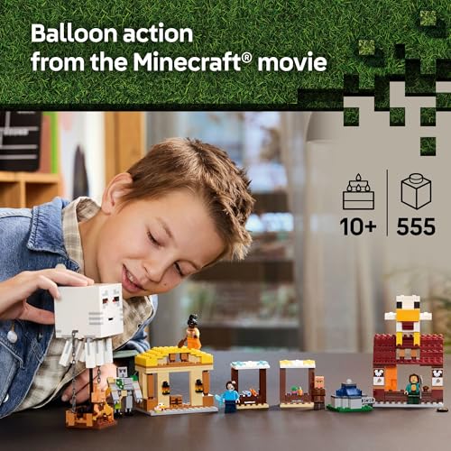 LEGO MINECRAFT EL ATAQUE DEL GLOBO GHAST A LA ALDEA JUEGO DE CONSTRUCCION DE JUGUETES PARA NIÑOS - 2