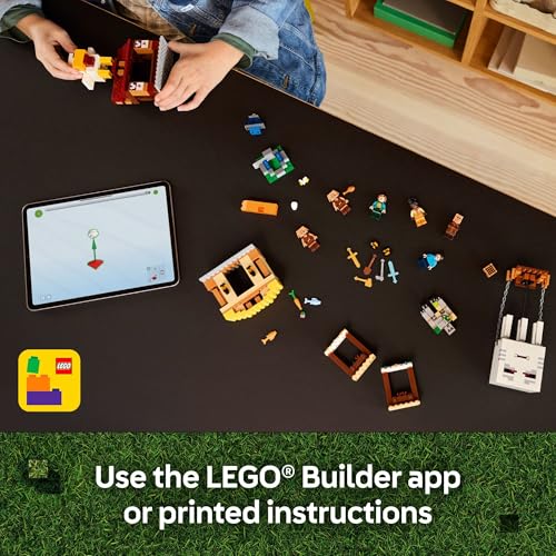 LEGO MINECRAFT EL ATAQUE DEL GLOBO GHAST A LA ALDEA JUEGO DE CONSTRUCCION DE JUGUETES PARA NIÑOS - 6