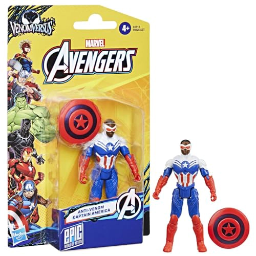 MARVEL AVENGERS VENOMVERSUS EPIC WORLD OF ACTION FIGURA Y ESCUDO DEL CAPITAN AME RICA JUGUETE - 3