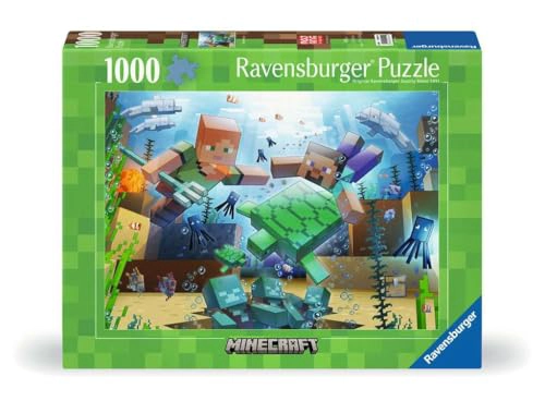 RAVENSBURGER MOJANG ROMPECABEZAS DE 1000 PIEZAS CON MOSAICO DE MINECRAFT PARA ADULTOS 12000421 - 1