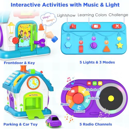 VAHOME JUGUETES MONTESSORI 14 EN 1 PARA NIÑOS DE 1 AÑO REGALOS PARA NIÑOS JUGUETE EDUCATIVO MUSICAL - 5
