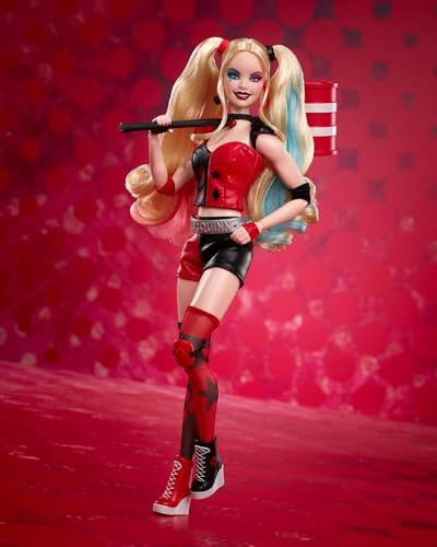 BARBIE MUÑECA COLECCIONISTA HARLEY QUINN SIGNATURE CON CUERPO POSABLE ATUENDO ICONICO Y ACCESORIO - 3