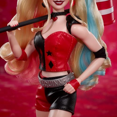 BARBIE MUÑECA COLECCIONISTA HARLEY QUINN SIGNATURE CON CUERPO POSABLE ATUENDO ICONICO Y ACCESORIO - 4