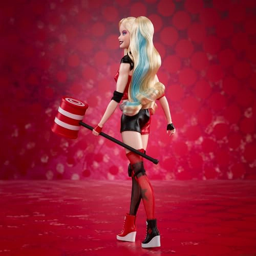BARBIE MUÑECA COLECCIONISTA HARLEY QUINN SIGNATURE CON CUERPO POSABLE ATUENDO ICONICO Y ACCESORIO - 5
