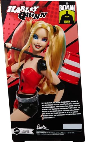 BARBIE MUÑECA COLECCIONISTA HARLEY QUINN SIGNATURE CON CUERPO POSABLE ATUENDO ICONICO Y ACCESORIO - 6