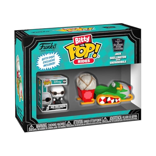 FUNKO POP BITTY RIDE THE NIGHTMARE BEFORE CHRISTMAS JACK WITH SNOWMOBILE DISNEY COLLECTABLE IDEA - 1