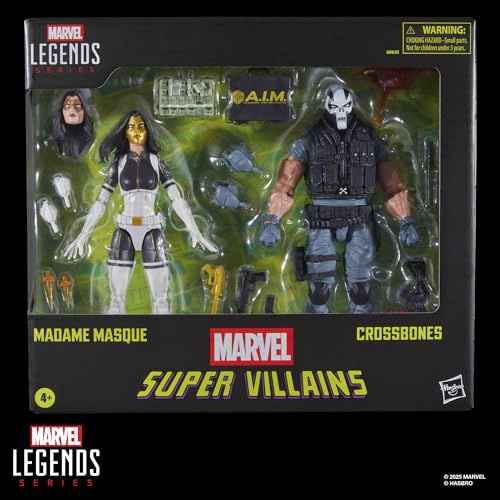 MARVEL LEGENDS SERIES MADAME MASQUE CROSSBONES MARVEL SUPERVILLAINS COMICS COLECCIONABLES PAQUETE - 2