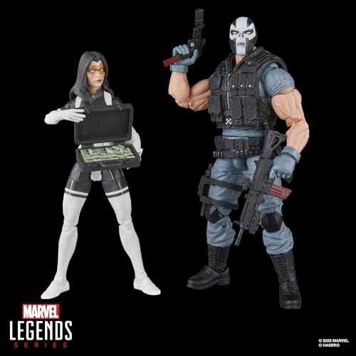 MARVEL LEGENDS SERIES MADAME MASQUE CROSSBONES MARVEL SUPERVILLAINS COMICS COLECCIONABLES PAQUETE - 6