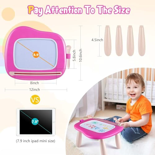 SMASIAGON TABLERO MAGNE TICO DE DIBUJO PARA NIÑOS PEQUEÑOS TABLERO DE GARABATEAR BORRABLE PARA CASA - 2