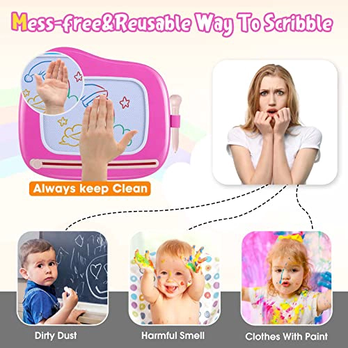 SMASIAGON TABLERO MAGNE TICO DE DIBUJO PARA NIÑOS PEQUEÑOS TABLERO DE GARABATEAR BORRABLE PARA CASA - 3