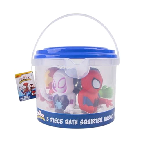 MARVEL SPIDEY Y AMIGOS PLUS AVENGERS SET DE 5 PIEZAS DE JUGUETES DE BAÑO CON REGADERAS JUGUETES - 2