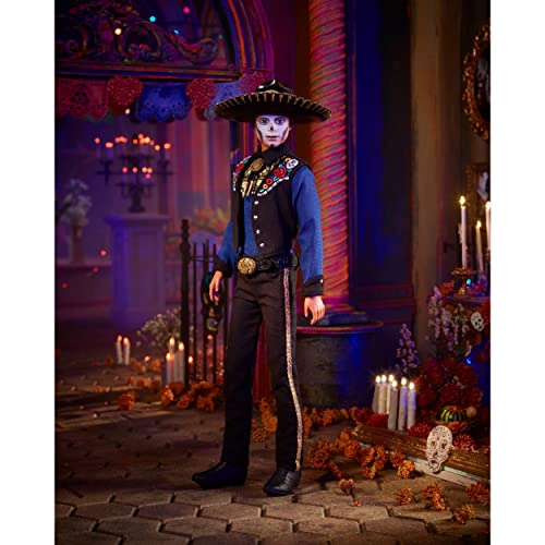 BARBIE MUÑECA DE MODA EXCLUSIVA 2022 DIA DE MUERTOS KEN COLECCIONABLE CAMISA CHALECO Y SOMBRERO - 2