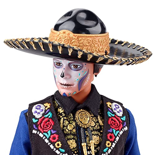 BARBIE MUÑECA DE MODA EXCLUSIVA 2022 DIA DE MUERTOS KEN COLECCIONABLE CAMISA CHALECO Y SOMBRERO - 3