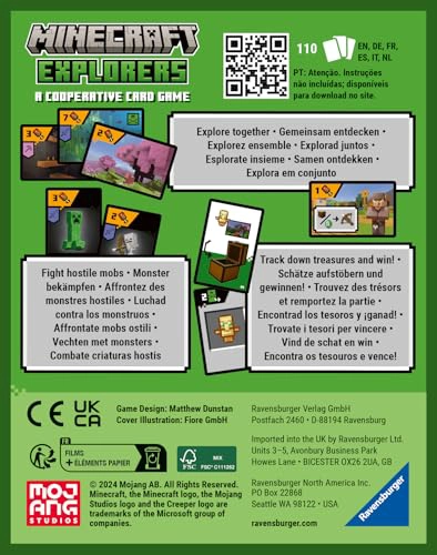 RAVENSBURGER 21580 MINECRAFT EXPLORERS JUEGO DE CARTAS COOPERATIVO PARA 24 PERSONAS DE 8 AÑOS - 3