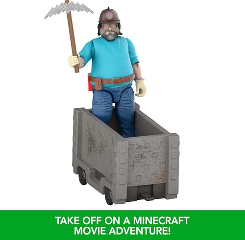 MATTEL MINECRAFT JUEGO DE FIGURAS DE ACCION ESCAPE EXPLOSIVO EN VAGONETA CON STEVE DE 4 PULGADAS - 4