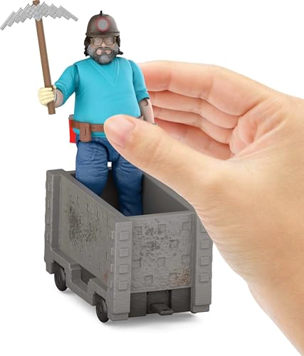 MATTEL MINECRAFT JUEGO DE FIGURAS DE ACCION ESCAPE EXPLOSIVO EN VAGONETA CON STEVE DE 4 PULGADAS - 5