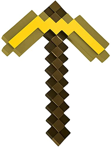 MINECRAFT ZAPAPICO DE ORO PARA DISFRAZ ACCESORIO OFICIAL DE PLASTICO TALLA UNICA - 1