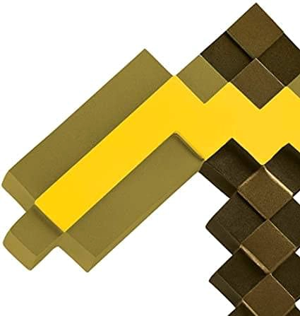 MINECRAFT ZAPAPICO DE ORO PARA DISFRAZ ACCESORIO OFICIAL DE PLASTICO TALLA UNICA - 3