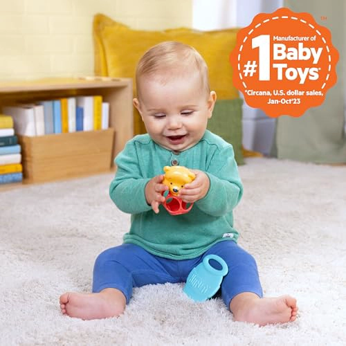 BRIGHT STARTS DISNEY BABY WINNIE THE POOH HUNNY SHAKE SONAJERO Y MORDEDOR JUGUETE PARA COCHECITO - 2