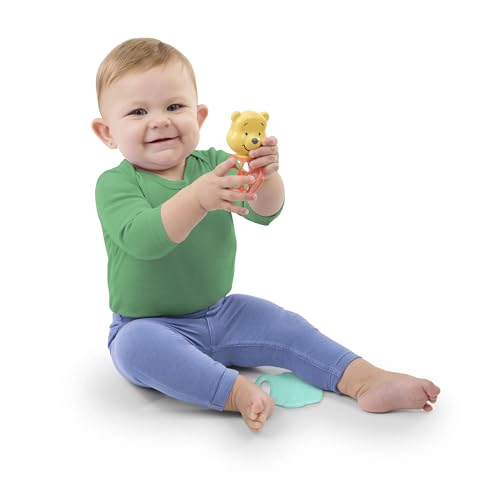 BRIGHT STARTS DISNEY BABY WINNIE THE POOH HUNNY SHAKE SONAJERO Y MORDEDOR JUGUETE PARA COCHECITO - 4