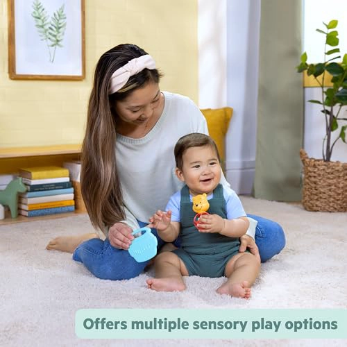 BRIGHT STARTS DISNEY BABY WINNIE THE POOH HUNNY SHAKE SONAJERO Y MORDEDOR JUGUETE PARA COCHECITO - 5
