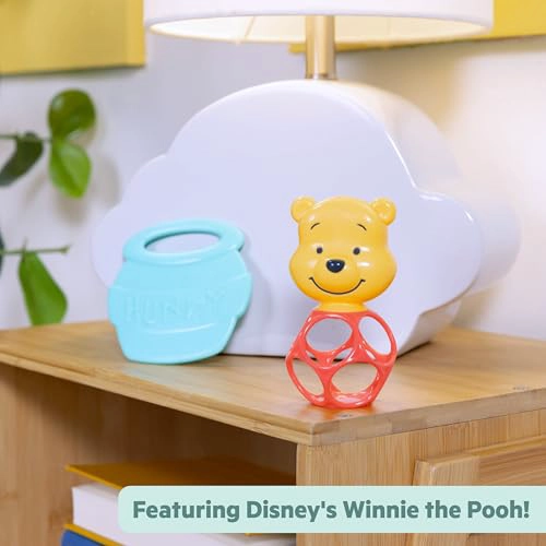 BRIGHT STARTS DISNEY BABY WINNIE THE POOH HUNNY SHAKE SONAJERO Y MORDEDOR JUGUETE PARA COCHECITO - 6