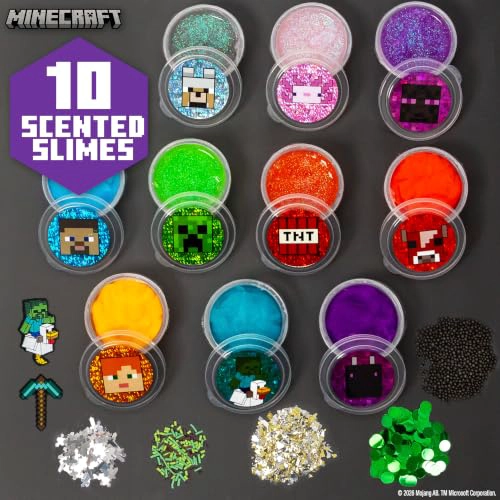 MINECRAFT ULTIMATE SLIMYGLOOP MIXEMS KIT DE LIMO 10 LIMOS PERFUMADOS CON MEZCLAS NUBE Y SLIME - 2