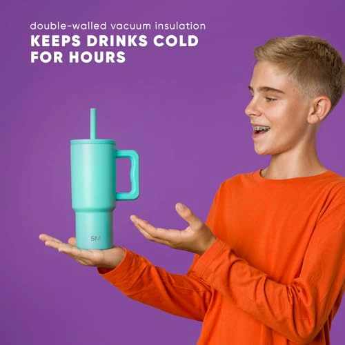 SIMPLE MODERN DISNEY KIDS VASO DE 24 ONZAS CON ASA Y TAPA DE POPOTE DE SILICONA A PRUEBA - 6