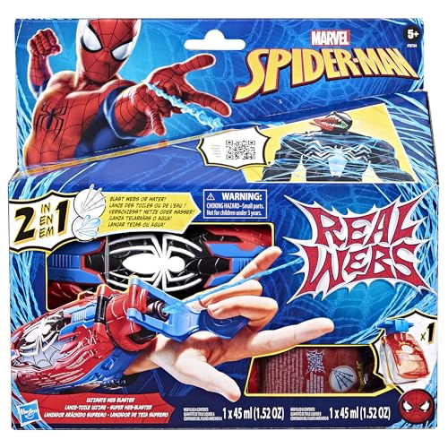 MARVEL SPIDERMAN REAL WEBS ULTIMATE WEB BLASTER LANZADOR 2 EN 1 JUGUETE DE JUEGO DE ROL DISFRAZ - 2