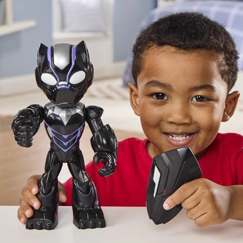 MARVEL IRON MAN AND HIS AWESOME FRIENDS FIGURA DE ACCION DE PANTERA NEGRA DE GRAN TAMAÑO JUGUETES - 4
