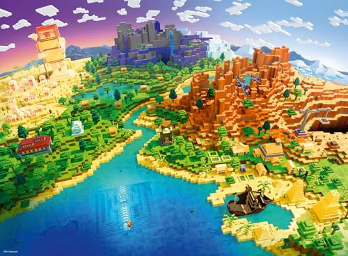 RAVENSBURGER MINECRAFT ROMPECABEZAS DE 500 PIEZAS CALIDAD PREMIUM FABRICADO EN EUROPA MATERIALES - 1