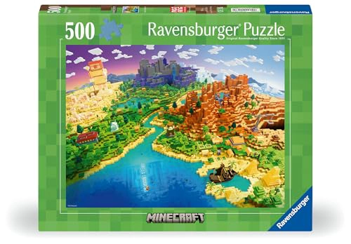 RAVENSBURGER MINECRAFT ROMPECABEZAS DE 500 PIEZAS CALIDAD PREMIUM FABRICADO EN EUROPA MATERIALES - 2