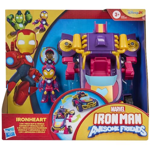 MARVEL IRON MAN AND HIS AWESOME FRIENDS IRONHEART 2 EN 1 MECH SUIT VEHICLE JUEGO DE FIGURA - 2