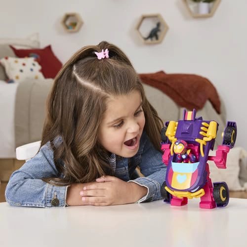 MARVEL IRON MAN AND HIS AWESOME FRIENDS IRONHEART 2 EN 1 MECH SUIT VEHICLE JUEGO DE FIGURA - 3