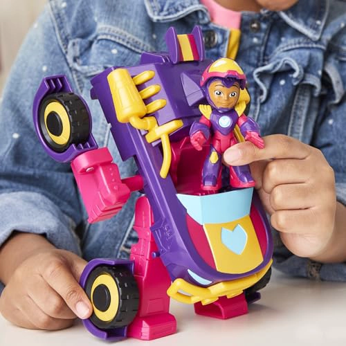 MARVEL IRON MAN AND HIS AWESOME FRIENDS IRONHEART 2 EN 1 MECH SUIT VEHICLE JUEGO DE FIGURA - 4