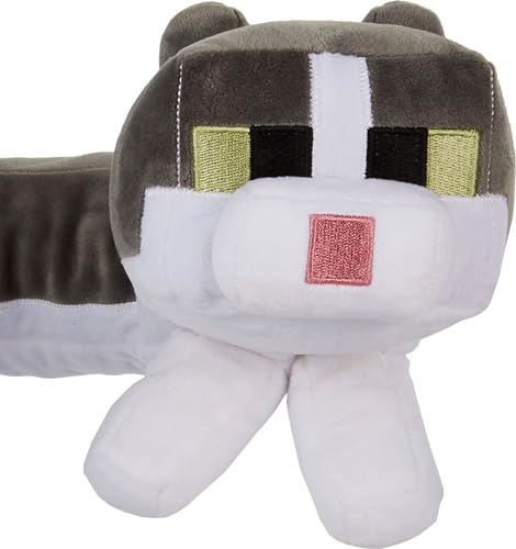 MATTEL MINECRAFT RONRONEANDO SONIDOS ALMOHADA PARA EL CUELLO JUGUETE DE PELUCHE DE GATO CON SONIDO - 2